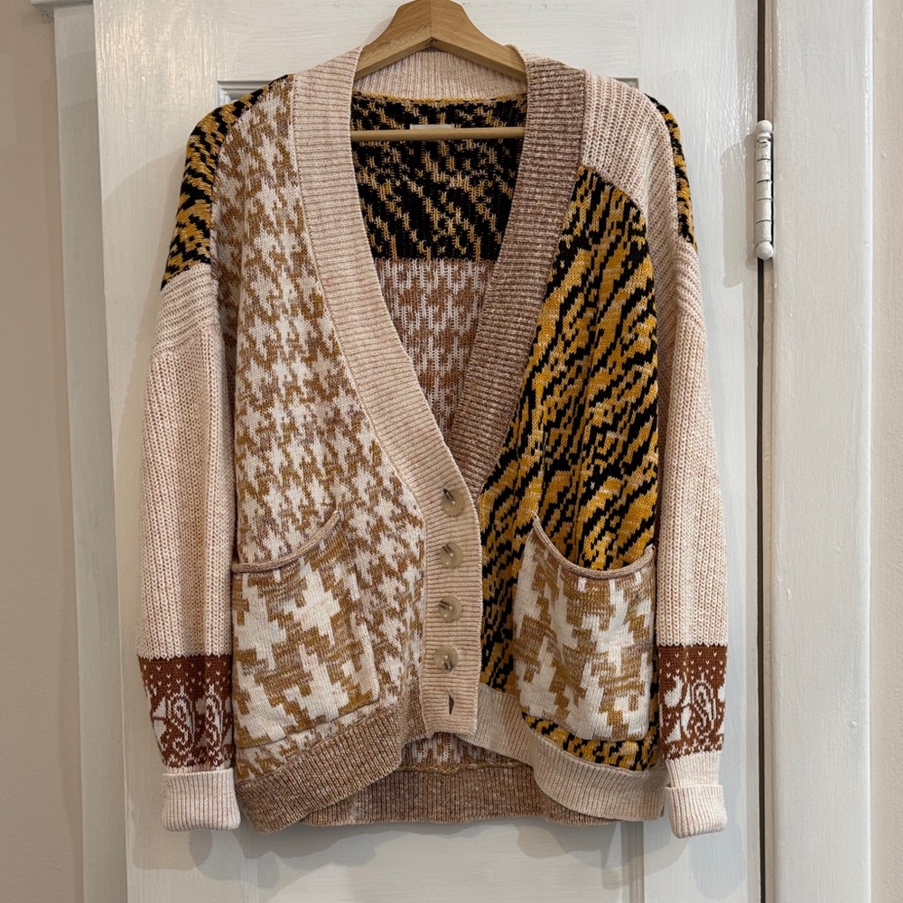 Pilcro by Anthropologie Multicolor Patterned Women's Sweater